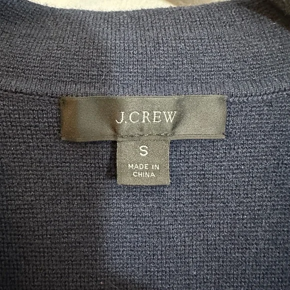 J. Crew Camille shrunken sweater-blazer Navy Size Small - Picture 4 of 7